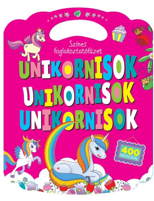Színes foglalkoztatófüzet unikornisokkal