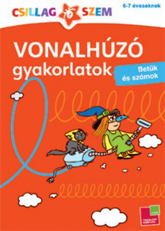 Vonalhúzó gyakorlatok - Betűk és számok - Piros