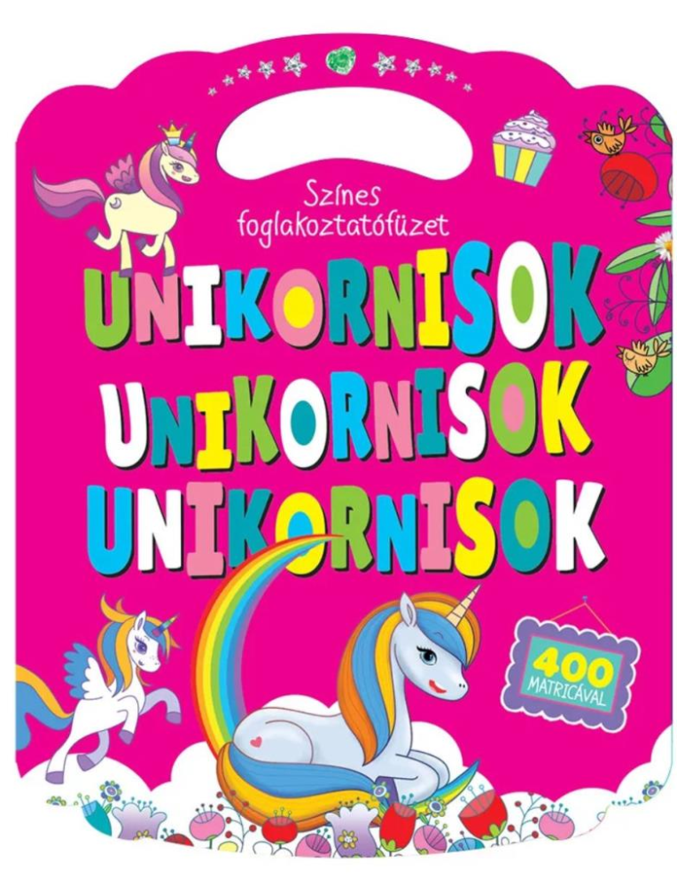Színes foglalkoztatófüzet unikornisokkal